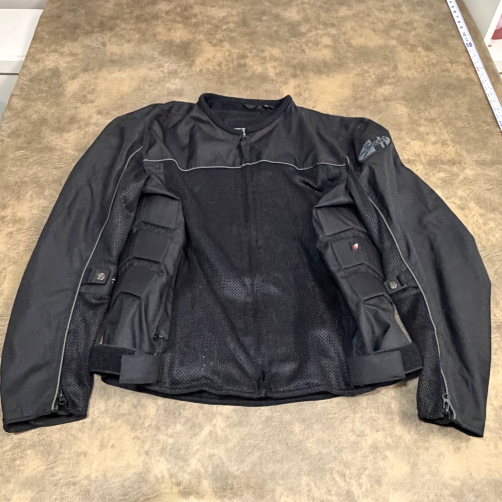 Joe Rocket Motorcycle Jacket Mens XL Black Mesh Padded Breathable 030192